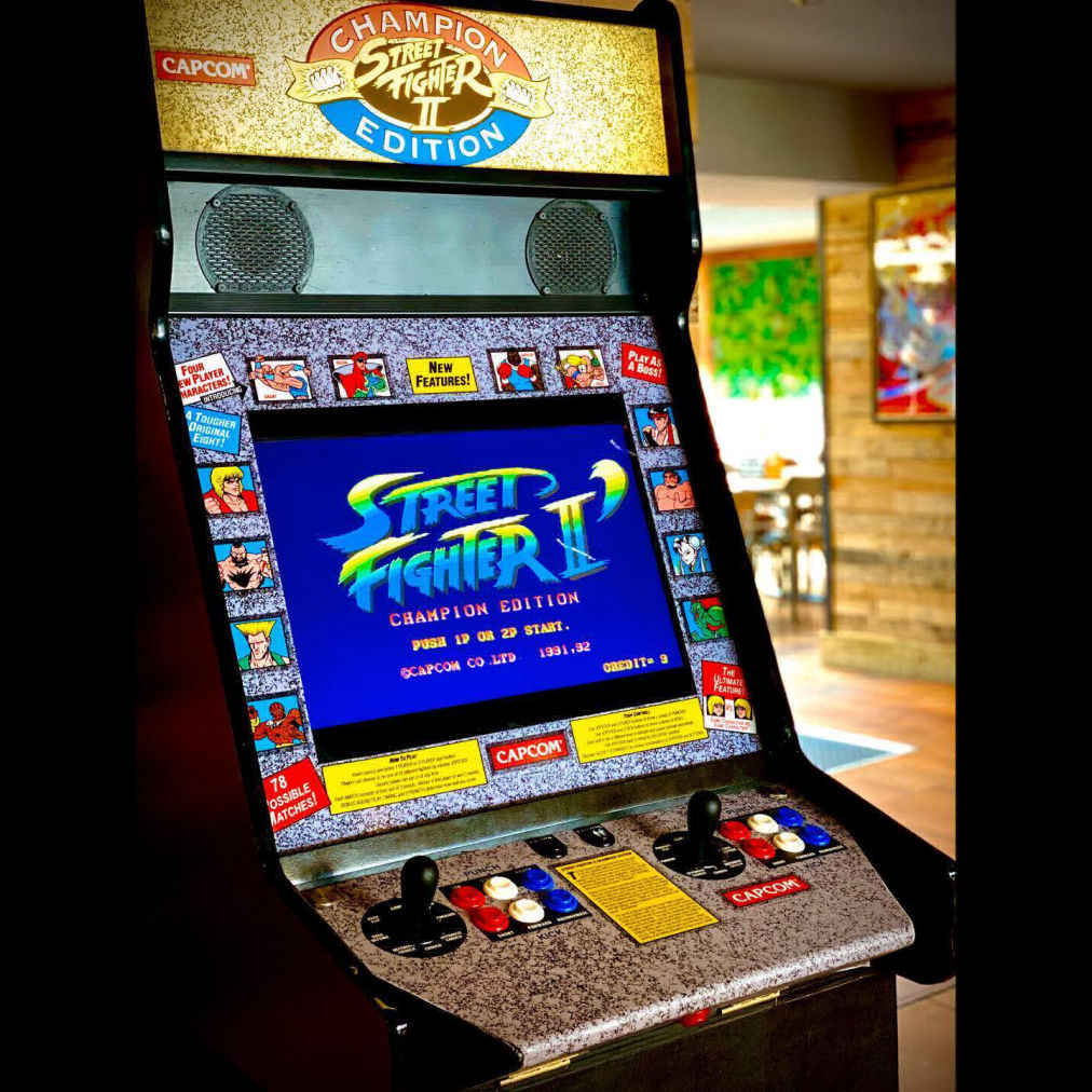 Street Fighter II arcade cabinet